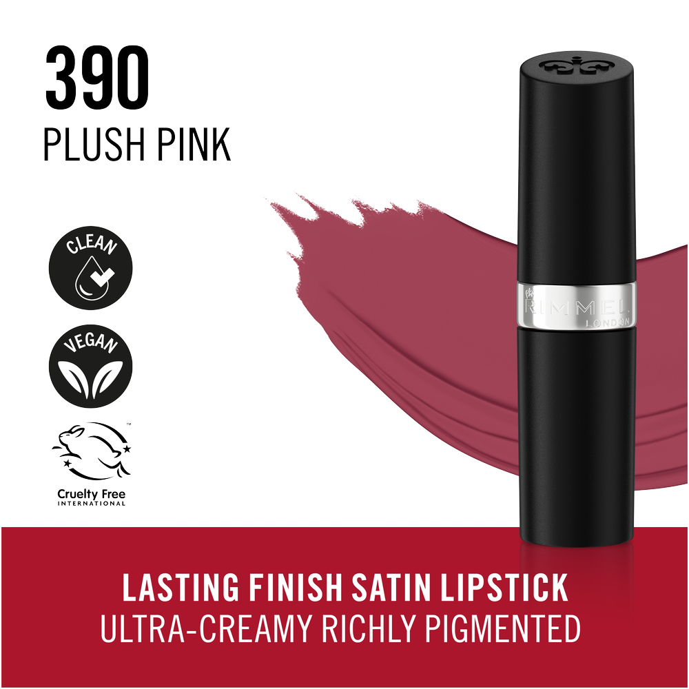 Rimmel Lasting Finish Plush Pink Satin Lipstick 4g