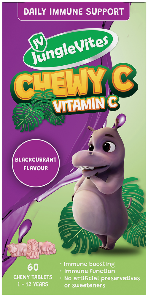 Junglevites Blackcurrant Flavour Daily Immune Support Chewy Tablets 60pk