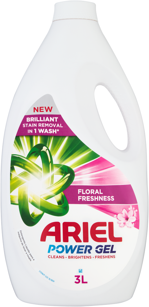 Ariel Power Gel Floral Freshness Liquid Detergent 3L