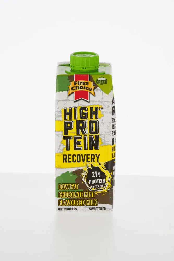 First Choice High Protein Recovery Chocolate Mint Flavoured Low Fat Milk 250ml