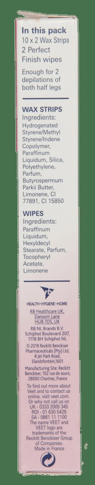 Veet Normal Skin Wax Strips with Easy-Gel 20pk