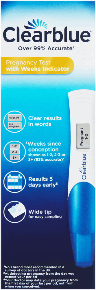 Clearblue Pregnancy Test with Weeks Indicator 1s