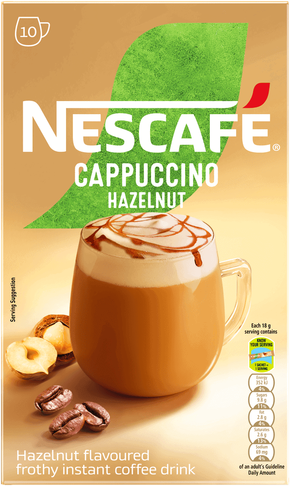 Nescafé Hazelnut Instant Cappuccino 10 x 18g