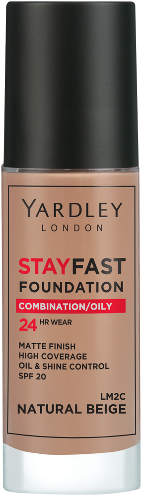 Yardley Stayfast Natural Beige SPF 20 24HR Foundation 30ml