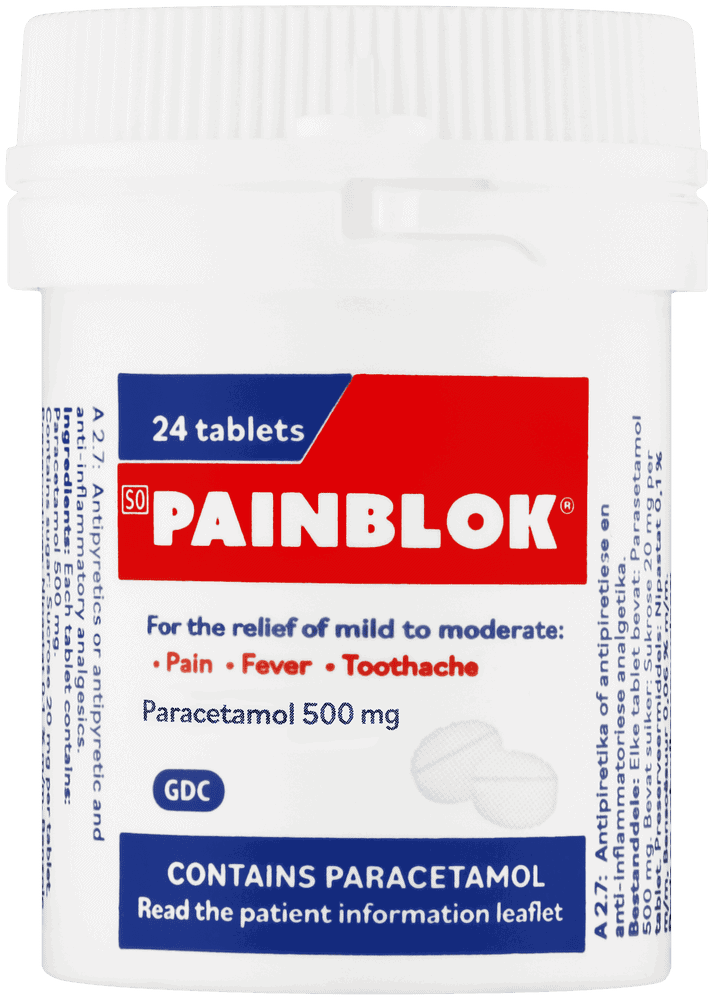 Painblok 500mg Paracetamol Tablets 24pk