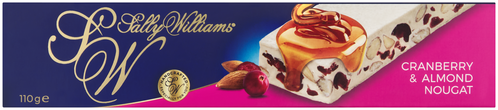 Sally Williams Cranberry & Almond Nougat Bar 110g
