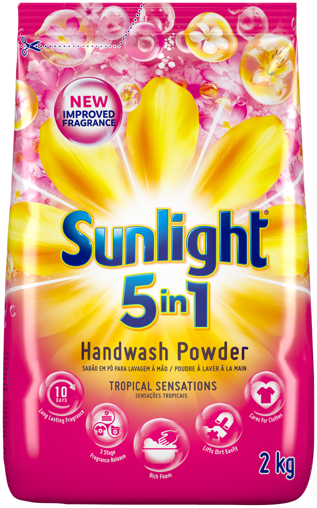 Sunlight Tropical Sensations 5-in-1 Hand Washing Powder Detergent 2kg