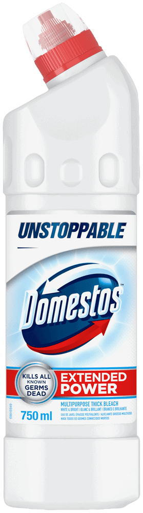 Domestos Unstoppable White & Bright Multipurpose Thick Bleach 750ml