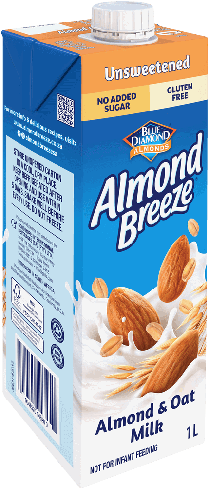 Blue Diamond Almonds Almond Breeze Unsweetened Almond & Oat Milk 1L