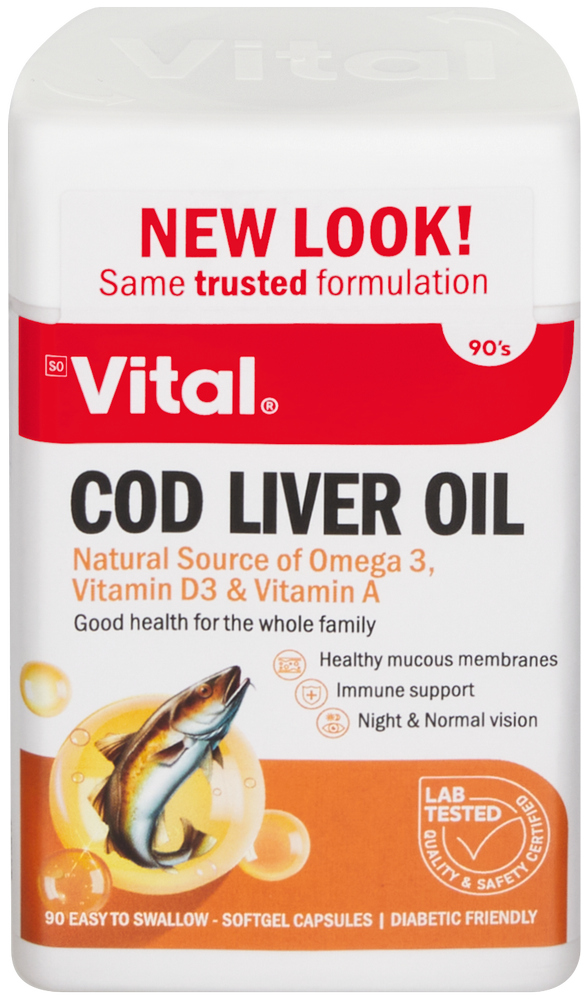 Vital Health Essentials Cod Liver Oil Capsules 90s