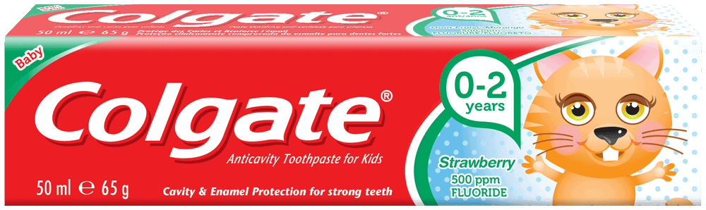 Colgate Strawberry Anticavity Toothpaste for Kids 0-2 Years 50ml