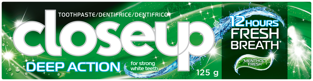 Closeup Menthol Fresh Whitening Gel Toothpaste 125g