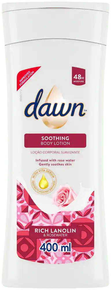 Dawn Rich Lanolin and Rose Water Soothing Body Lotion for Soft Skin 400ml