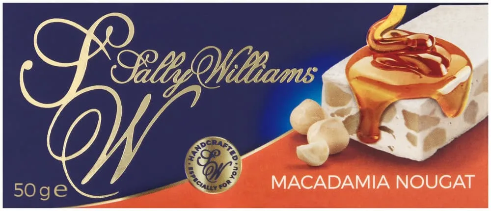 Sally Williams Macadamia Nougat Bar 50g