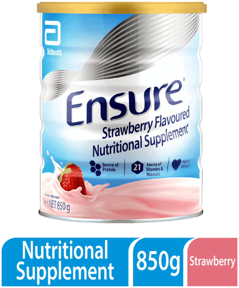 Ensure Strawberry Flavoured Nutritional Supplement 850g