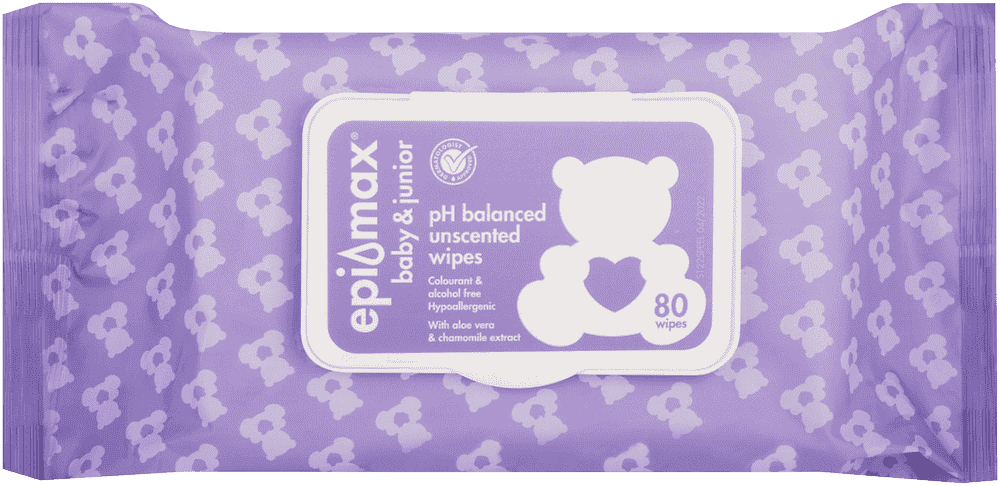 Epi-max Baby & Junior pH Balanced Unscented Wipes 80pk 80pk