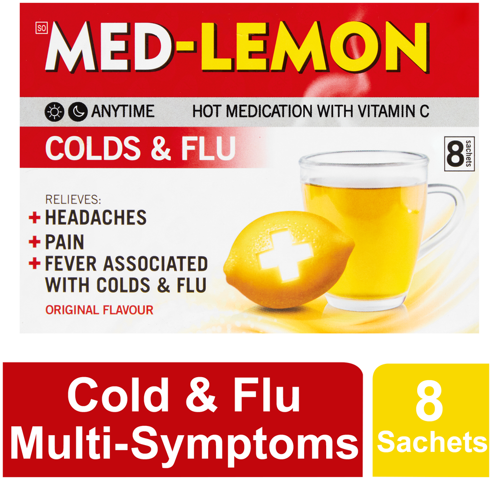 Med-lemon Original Flavour Hot Medication 8pk
