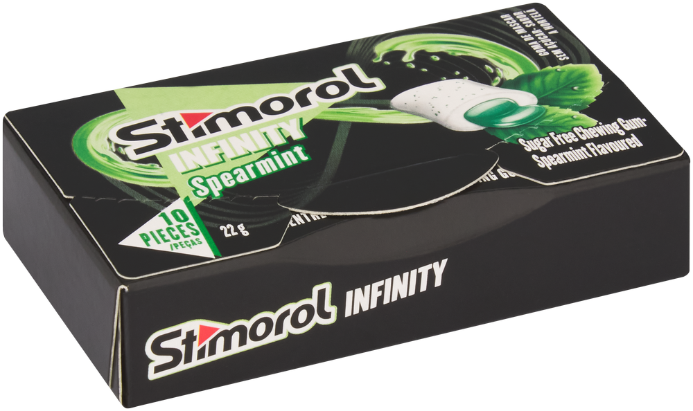 Stimorol Infinity Spearmint Flavoured Sugar Free Chewing Gum 10pk