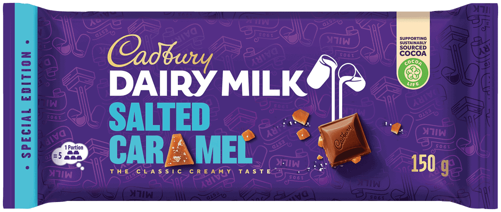 Cadbury Dairy Milk Salted Caramel Milk Chocolate Slab 150g