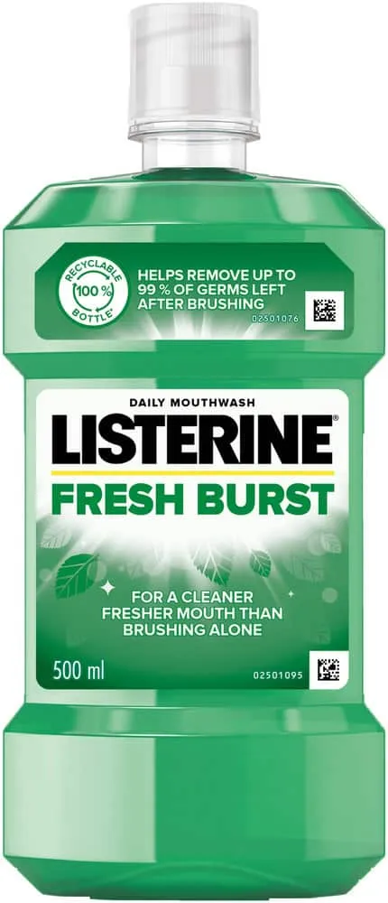 Listerine Fresh Burst Daily Mouthwash 500ml