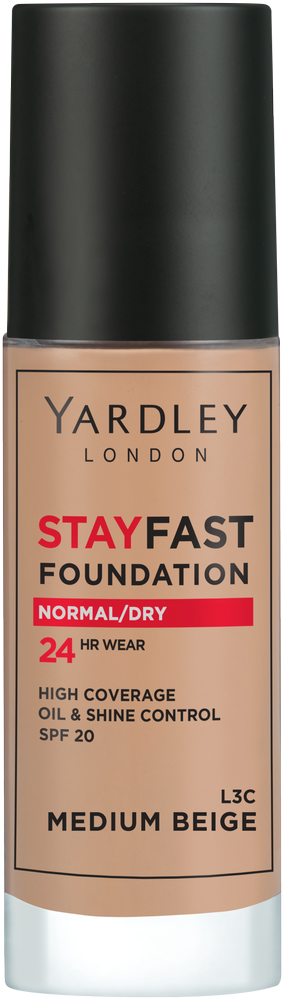 Yardley Stayfast Medium Beige SPF 20 24HR Foundation 30ml