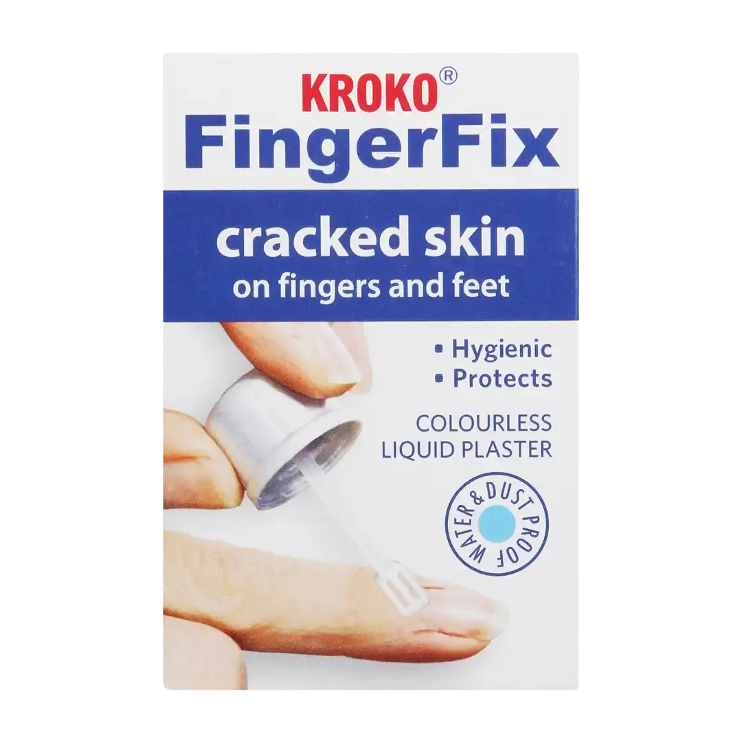 Front of Kroko FingerFix cracked skin liquid plaster box 10 ml