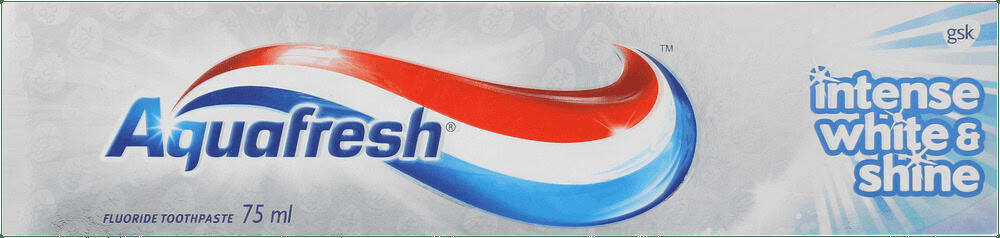 Aquafresh Intense White & Shine Fluoride Toothpaste 75ml