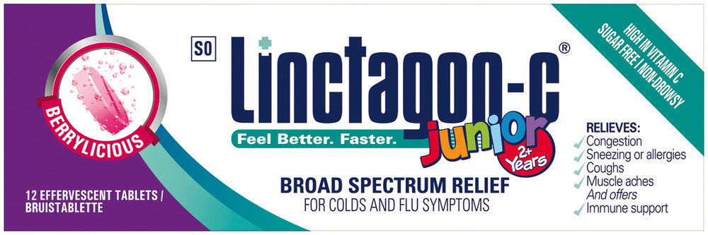 Linctagon-c Junior Berrylicious Effervescent Tablets 12pk