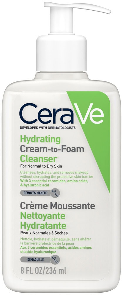 Cerave Hydrating Cream-to-Foam Cleanser 236ml