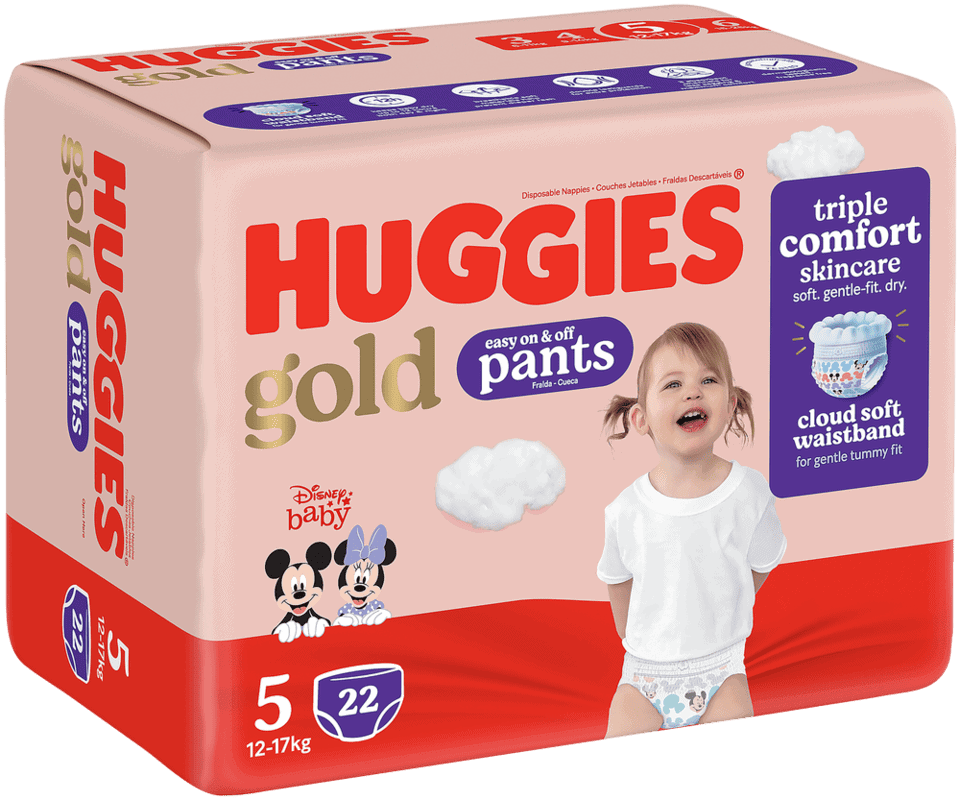 Huggies Gold Size 5 Disposable Nappy Pants 22pk