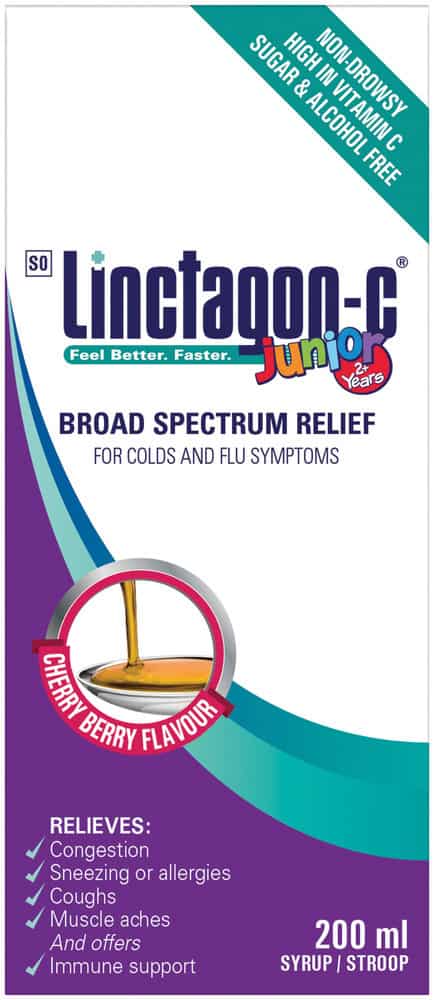 Linctagon Junior Cherry Berry Flavour Broad Spectrum Relief Syrup 200ml