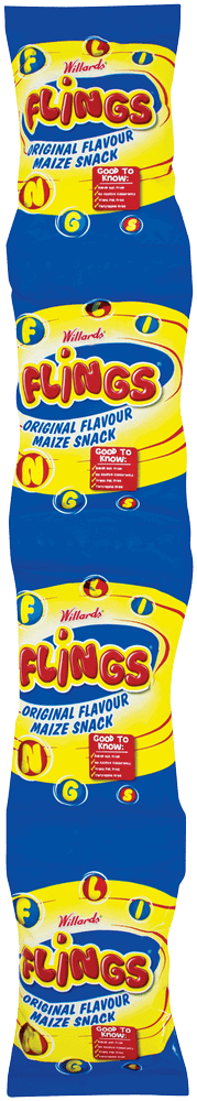 Willards Flings Original Flavour Maize Snack 4 x 12g