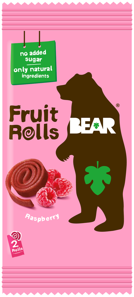 BEAR Raspberry Fruit Rolls 2pk