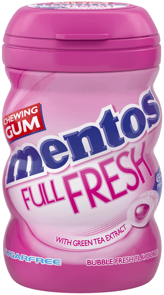 Mentos Full Fresh Bubble Fresh Flavoured Chewing Gum 60pk