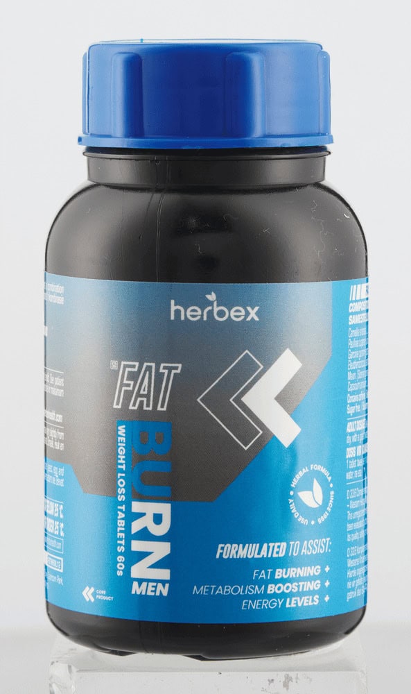 Herbex Fat Burn Weight Loss Tablets for Men 60pk