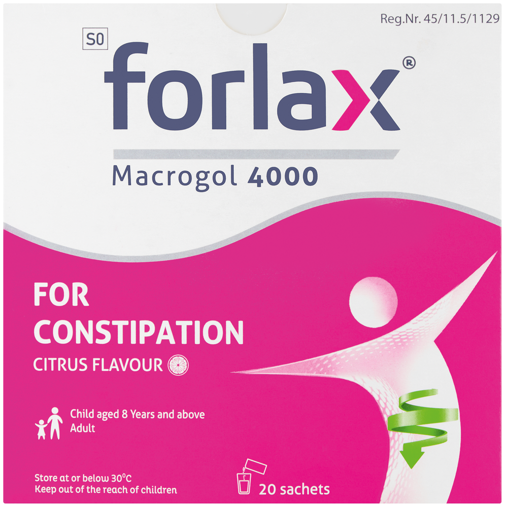 Forlax Citrus Flavour Macrogol 4000 Constipation Powder 20pk