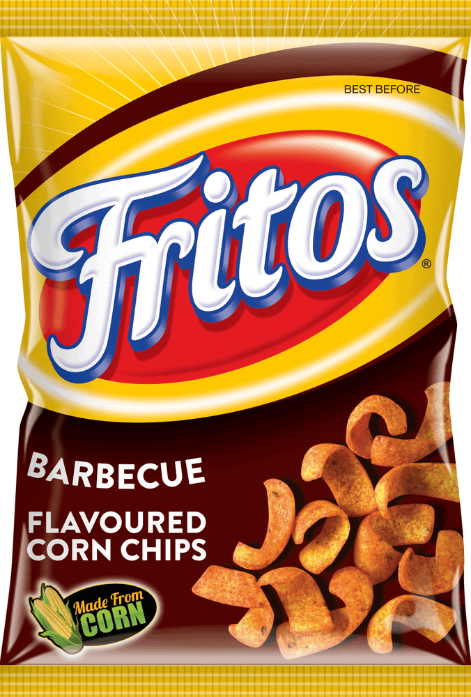 Front of Fritos Barbecue Flavoured Corn Chips 25 g bag