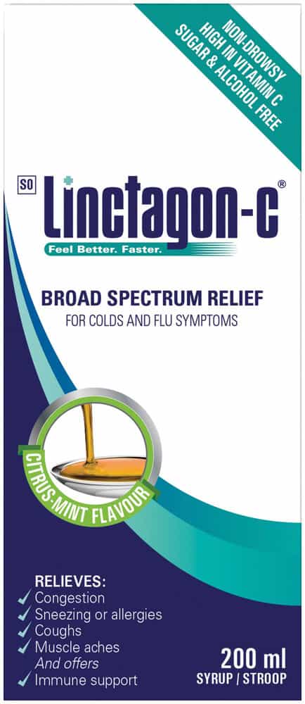 Linctagon Citrus-Mint Flavour Broad Spectrum Relief Syrup 200ml