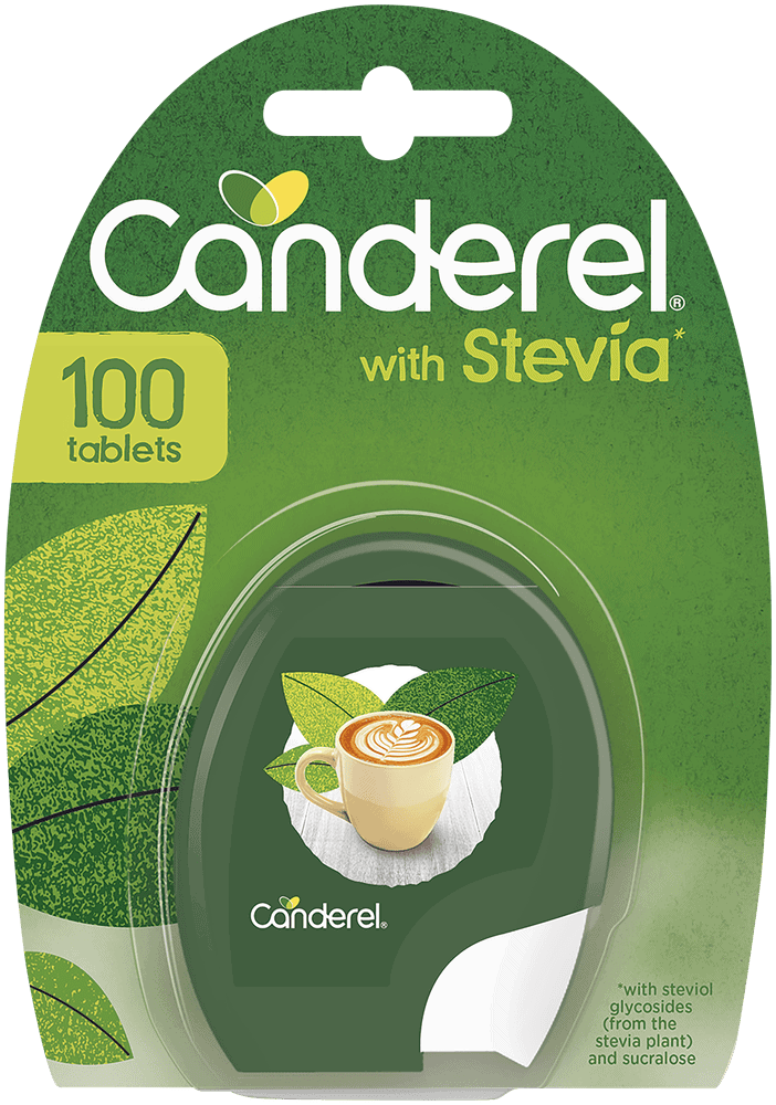 Canderel Low Kilojoule Sweetener Tablets with Stevia 100pk