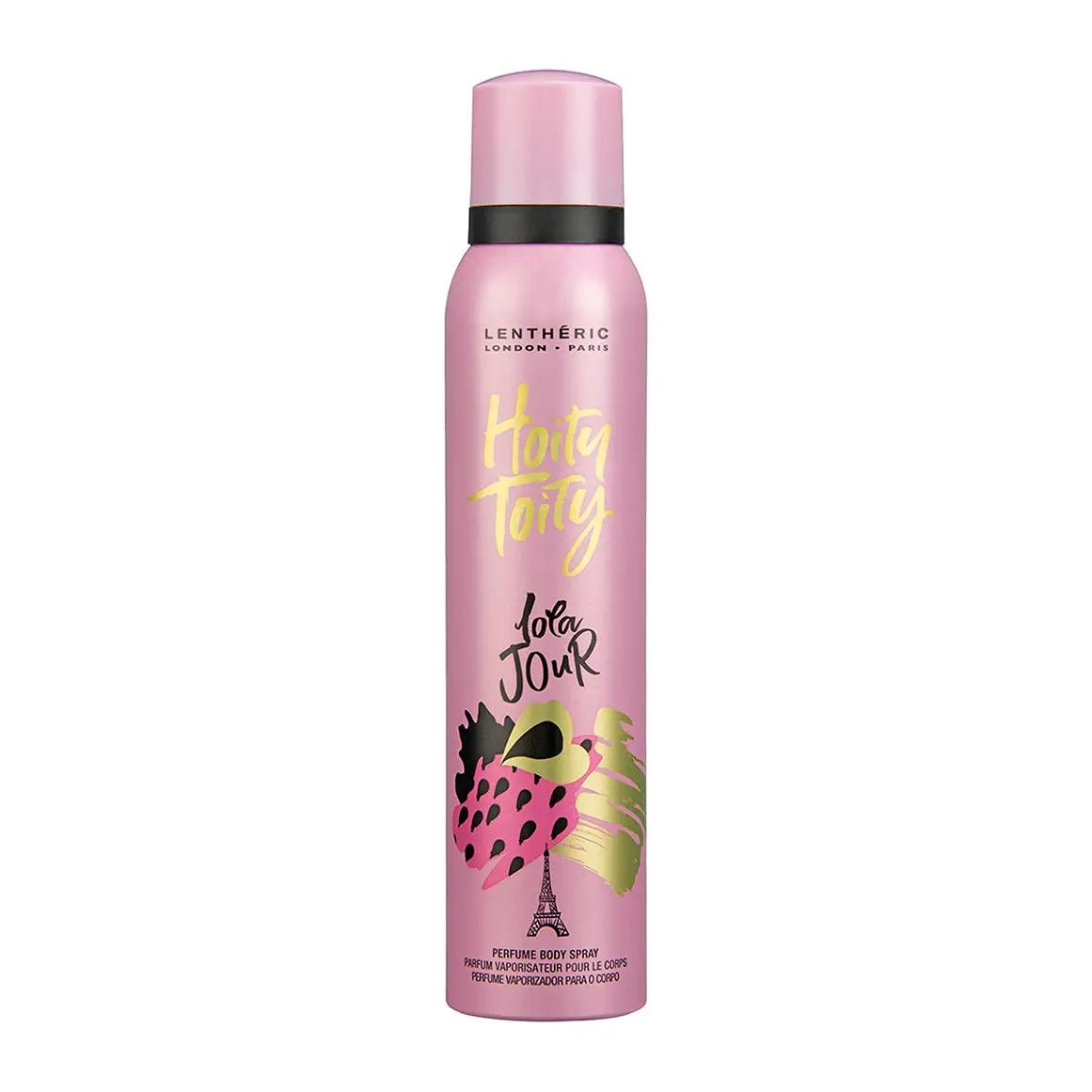 Front of Lentheric Hoity Toity Lola Jour Perfume Body Spray 150ml can