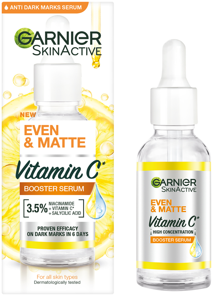 Garnier SkinActive Even & Matte Vitamin C Booster Serum 30ml