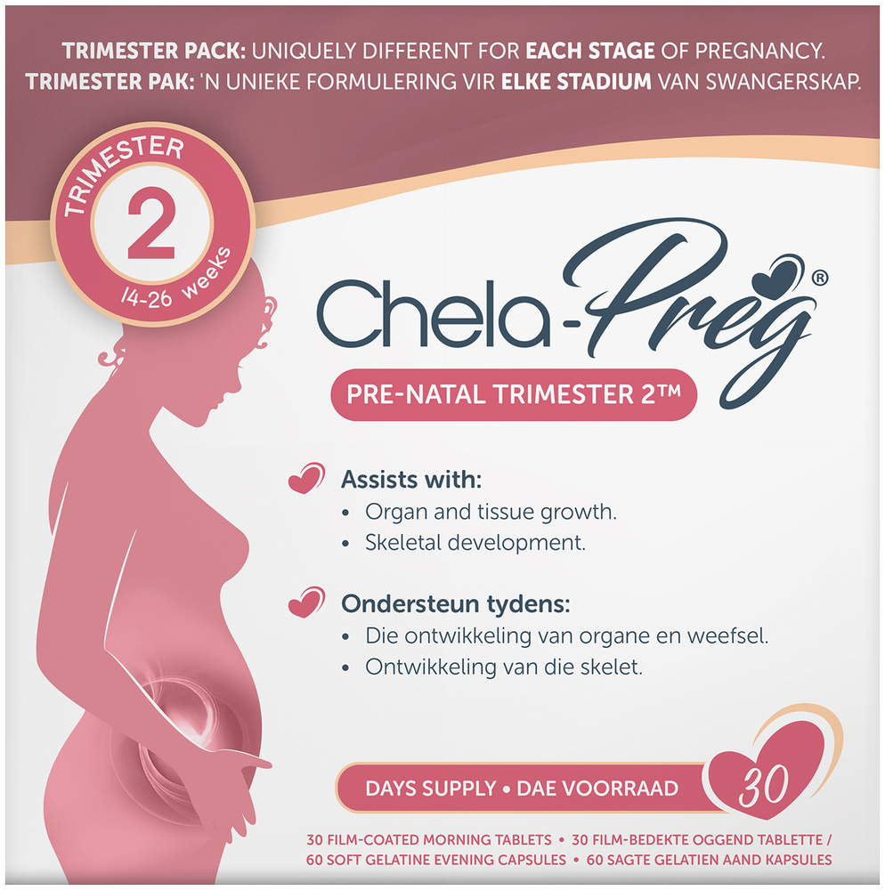 Chela-preg Trimester 2 Pre-Natal Tablets & Capsules 90pk