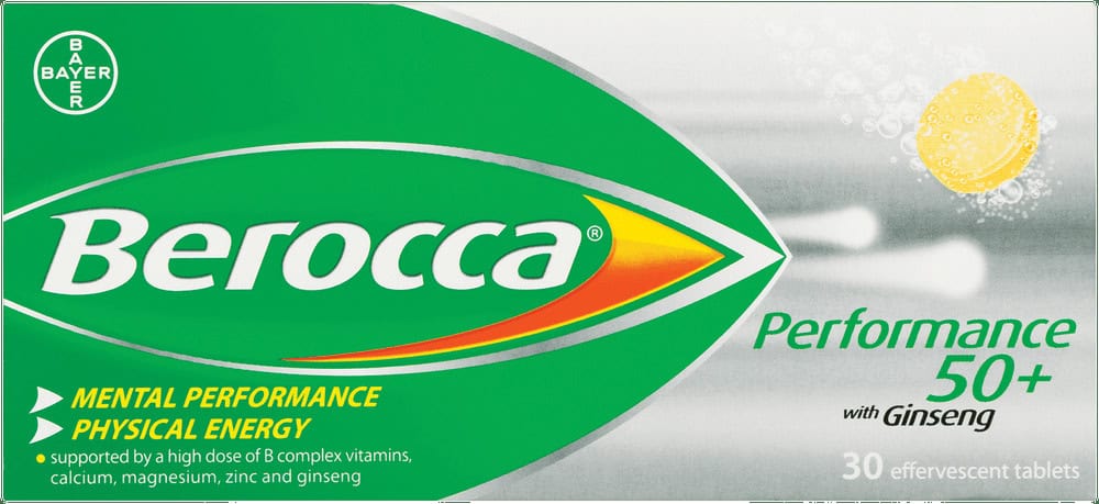 Berocca Performance 50+ Effervescent Tablets 30pk