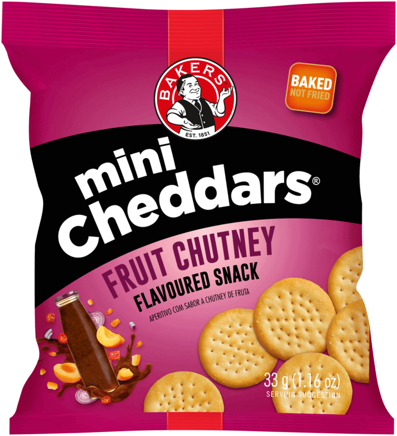 Bakers CHEDDARS FRUIT & CHUTNEY 33G