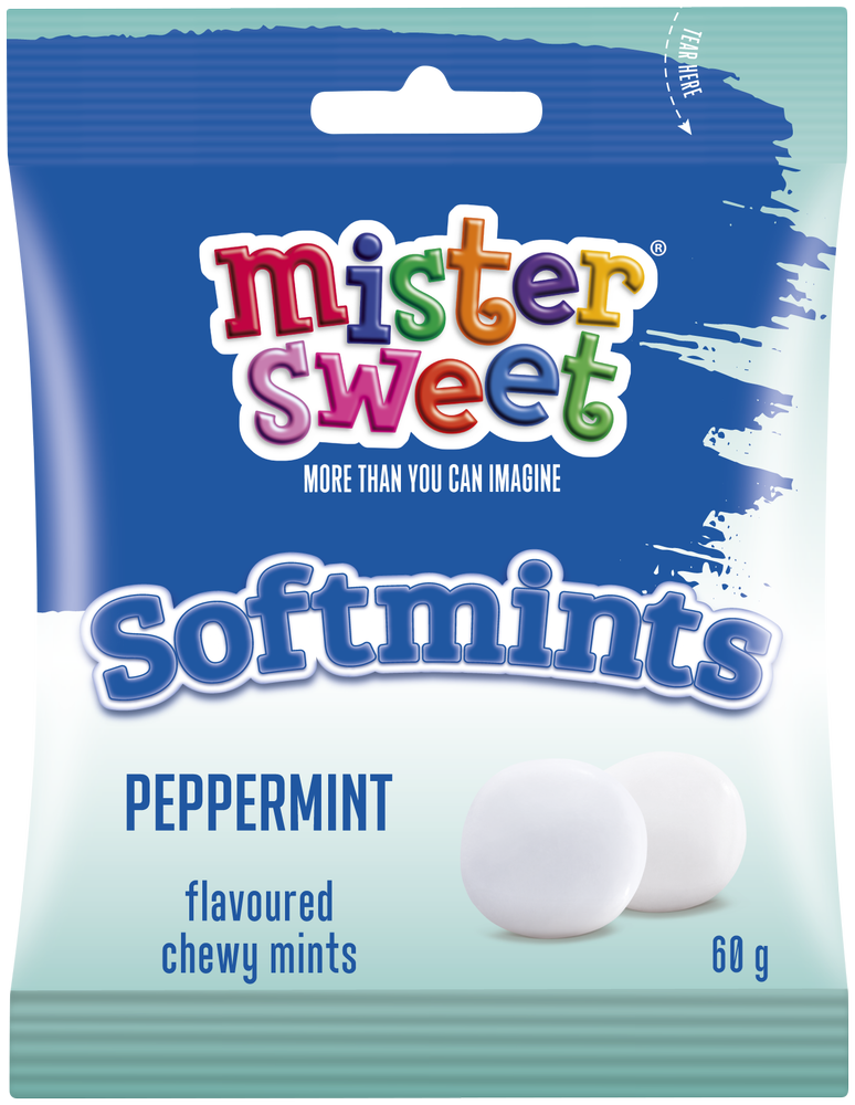 Mister Sweet Peppermint Flavoured Softmints 60g