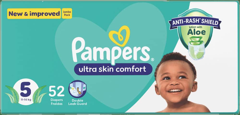 Pampers Size 5 Disposable Nappies 52pk