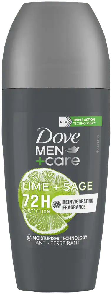 Dove Men+Care Lime & Sage Antiperspirant Roll-On Deodorant 50ml