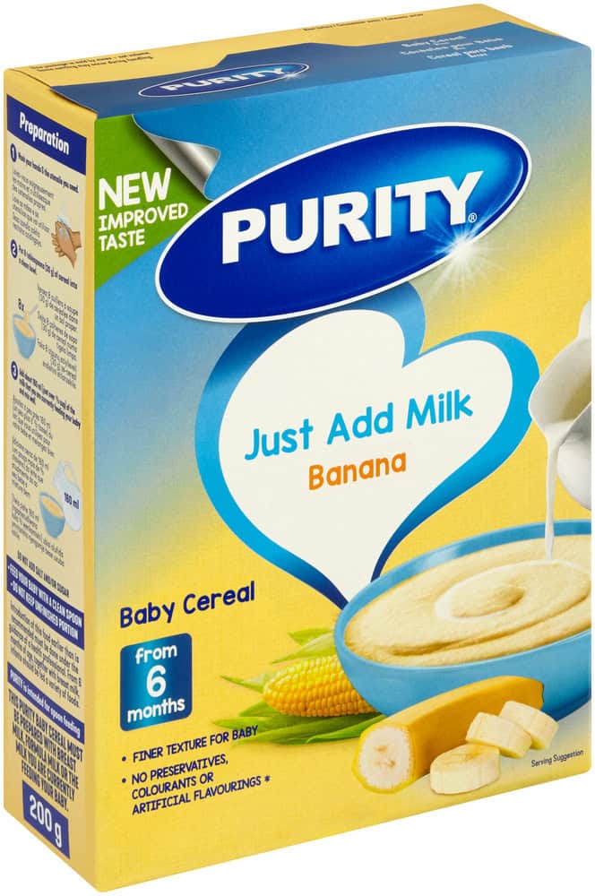 Purity From 6 Months Banana Baby Cereal 200g