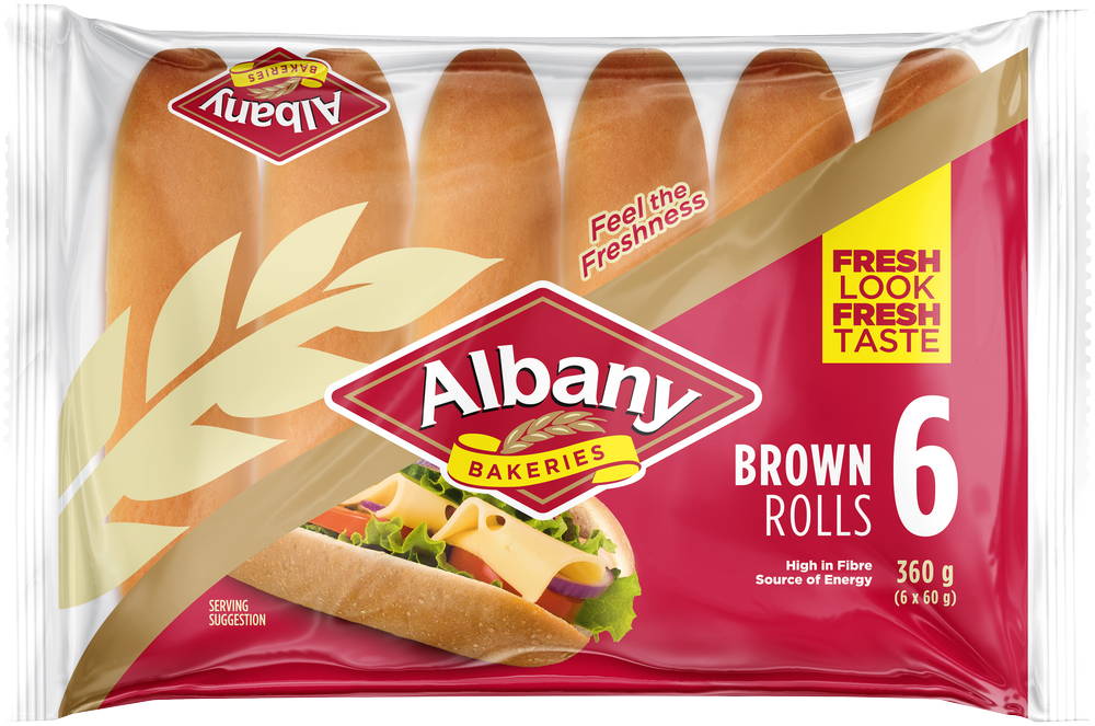 Albany Superior Brown Rolls 6pk