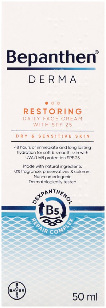 Bepanthen DERMA SPF 25 Restoring Daily Face Cream 50ml